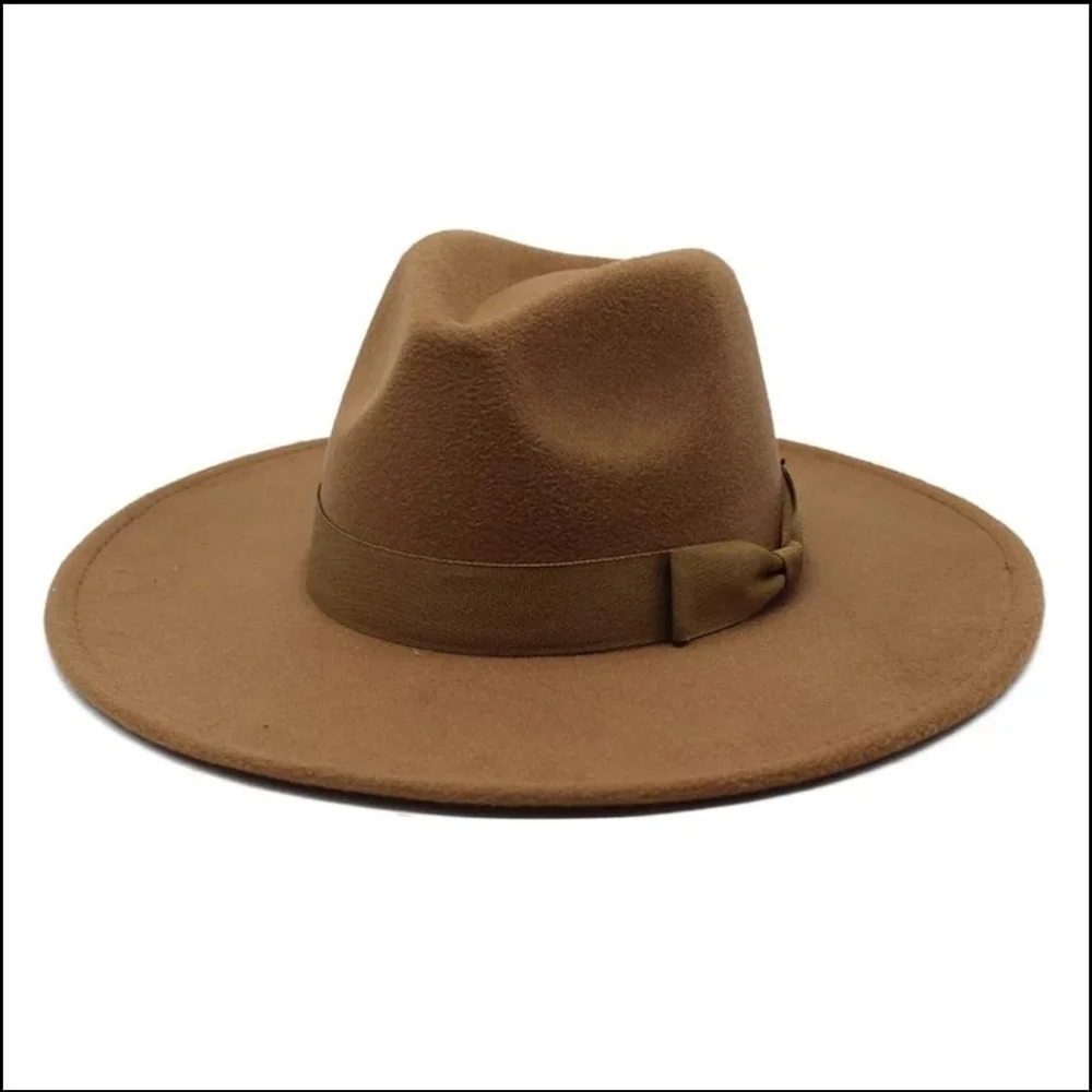 Large Size Wide Brim Unisex Fedora Hat